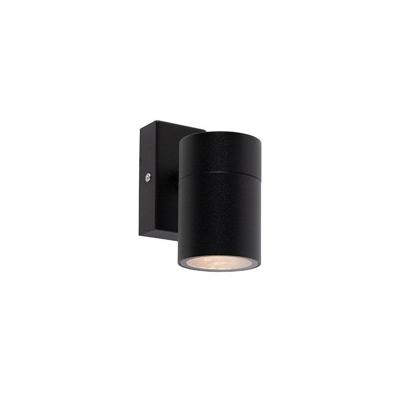 Buitenwandlamp, zwart roestvrij staal, IP44 - Solo