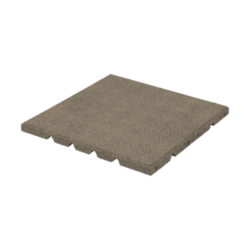 Rubber terrastegel 50x50x2,5cm zand