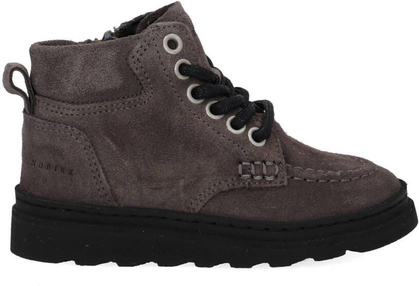 Nubikk suède veterboots donkergrijs