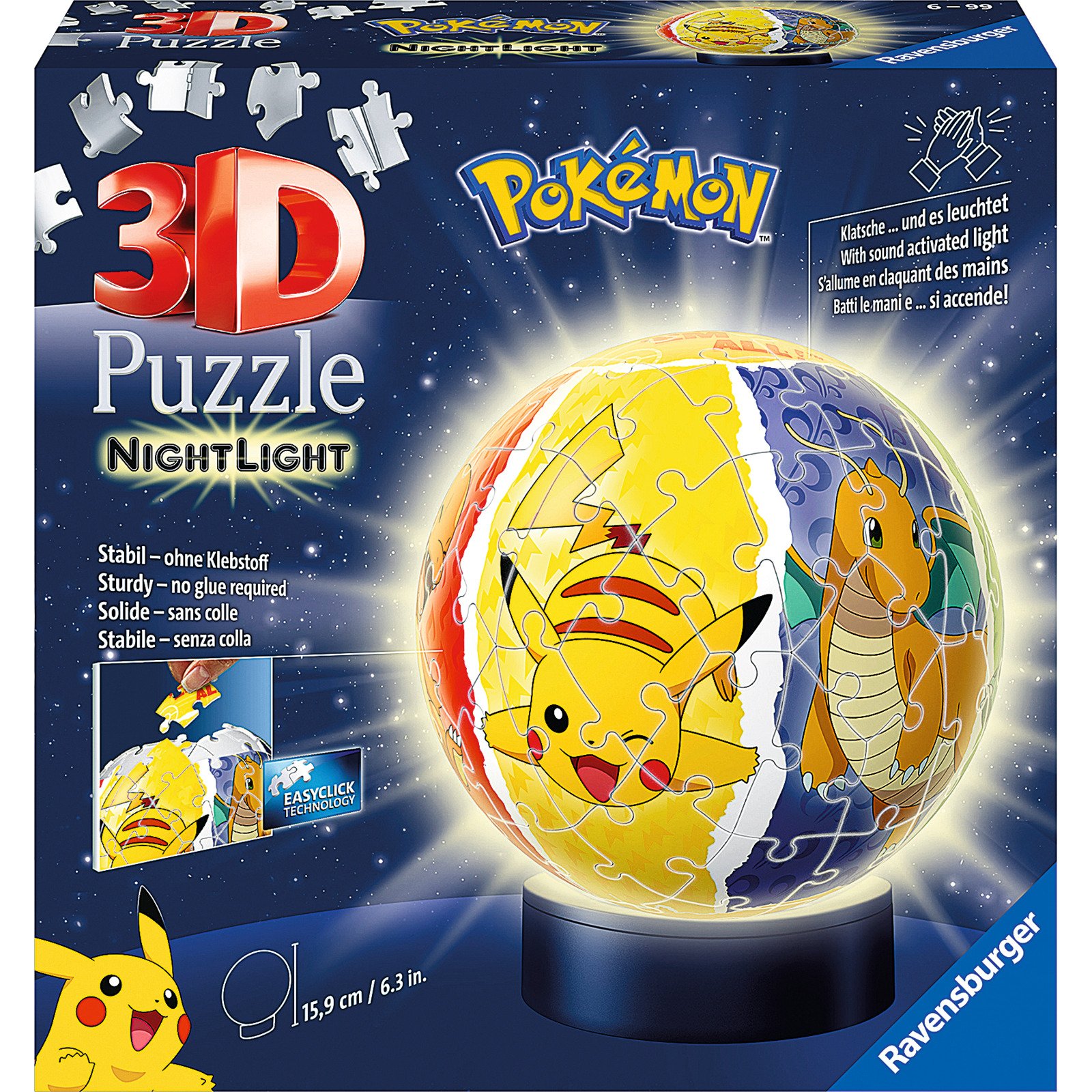 Puzzleball Nachtlicht Pokémon 72-tlg.
