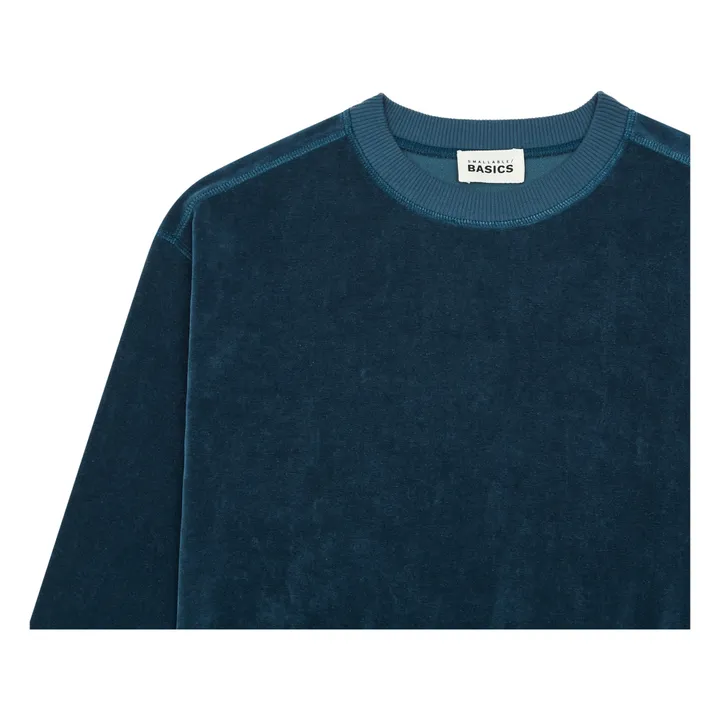 SMALLABLE BASICS Sweat Velours Homme Coton Bio | Océan