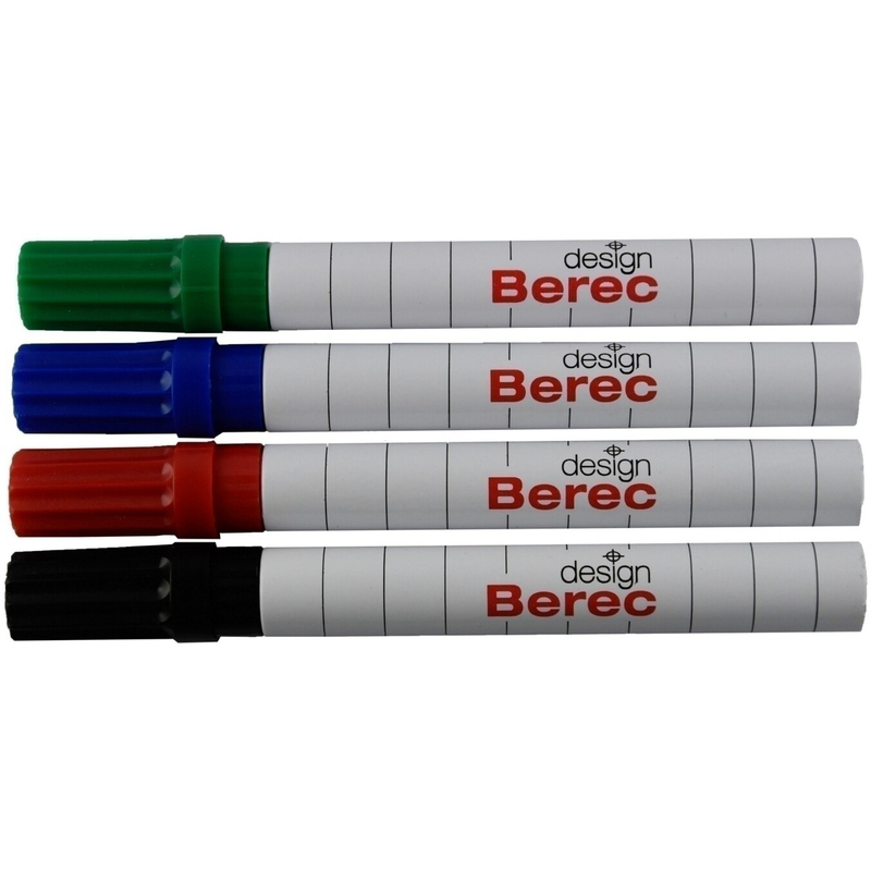 Berec Design Whiteboard Marker 952, 4 Stück, assortiert