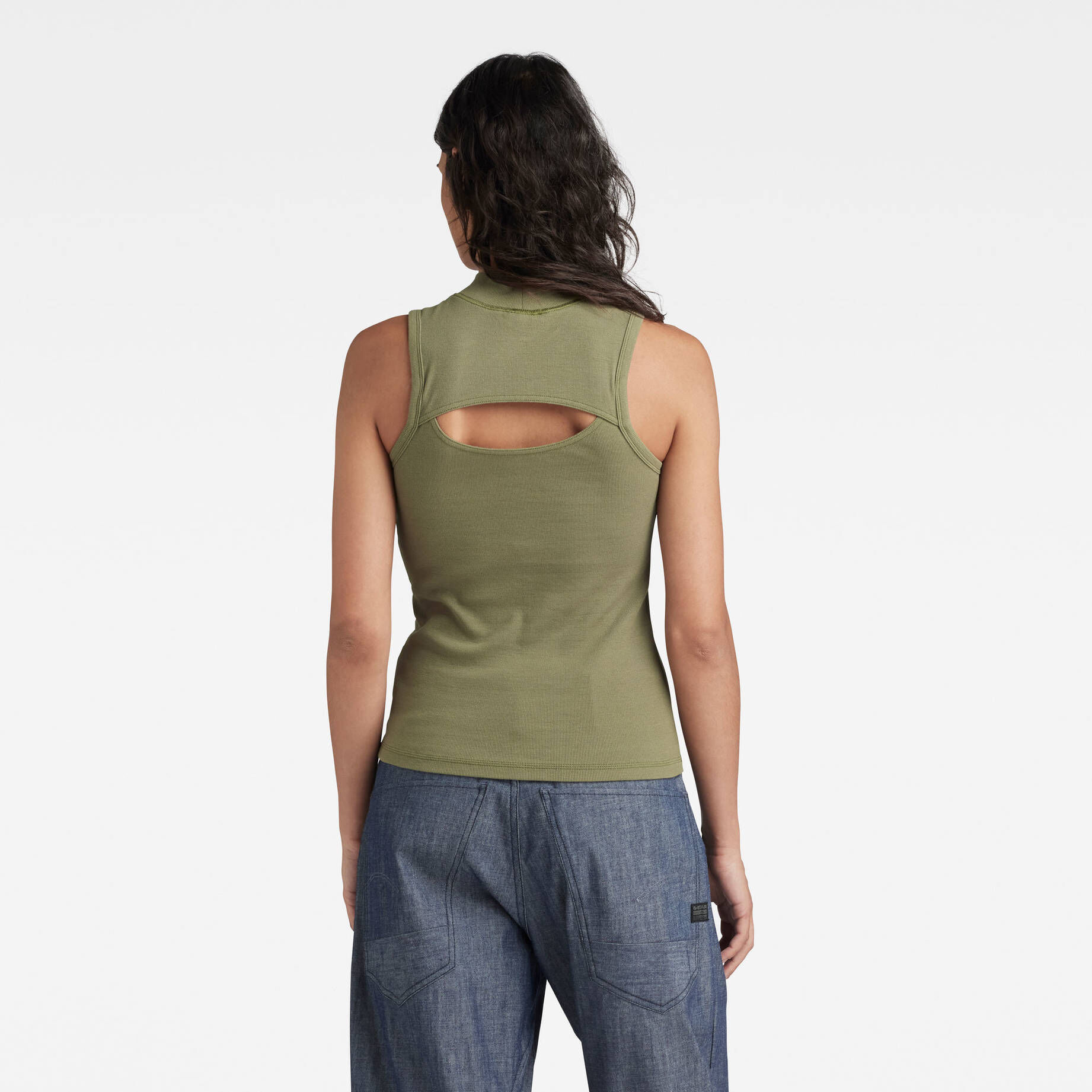 G-Star RAW| Damen Top OPEN BACK MOCK SLIM TEE
