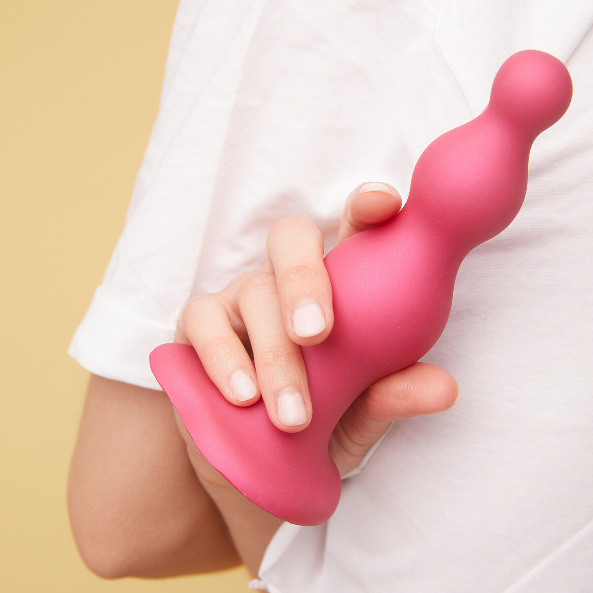 STRAP-ON-ME<br>Plug de dildo com contas metálicas tamanho P