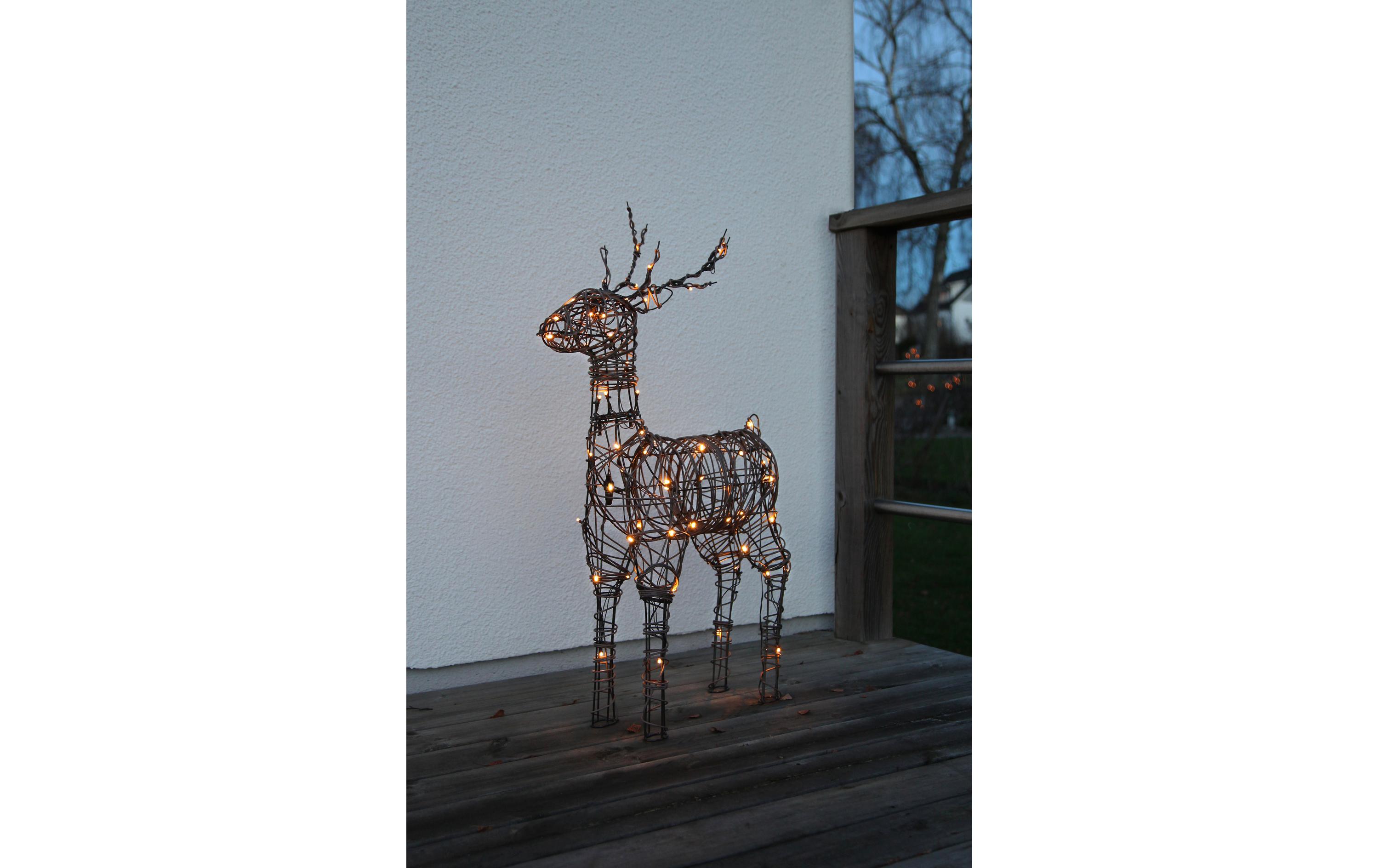 LED-Figur Vixen Rentier, 90 cmLED Weihnachtsdekoration Rentier
