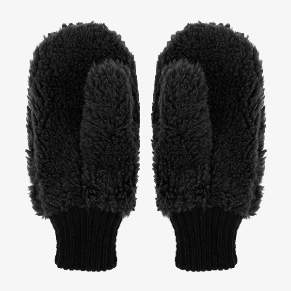 Dames teddy wanten zwart