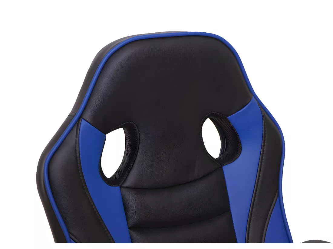 Chaise de bureau MCW-F59, noir-bleu