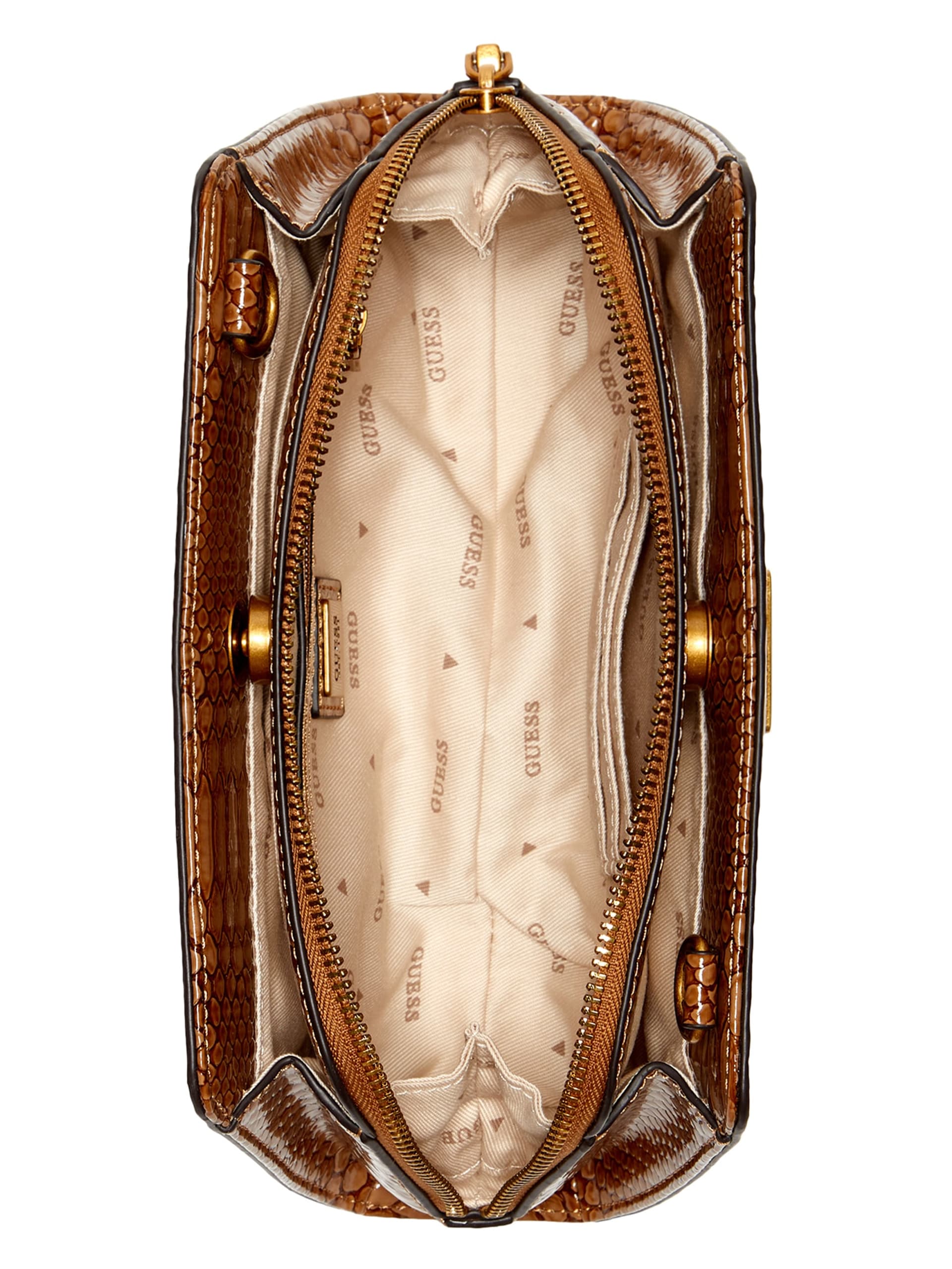 Bolsa transversal Georgina com zíper superior