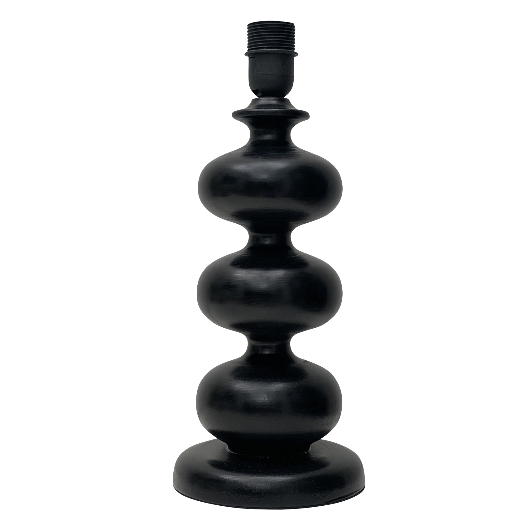 Pied de lampe en bois| Noir