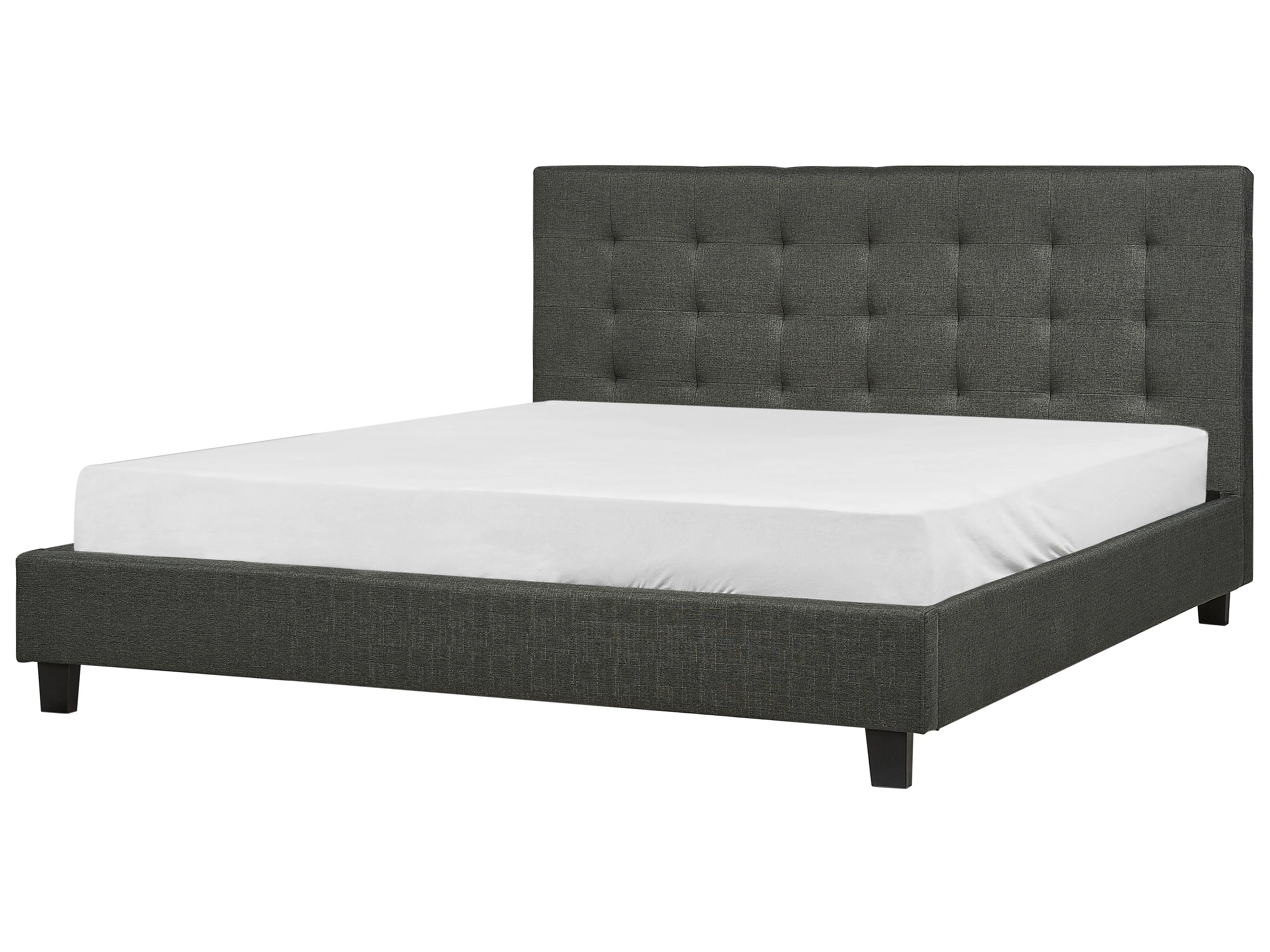 Bed Stof LA ROCHELLE 180 x 200 cm Donkergrijs