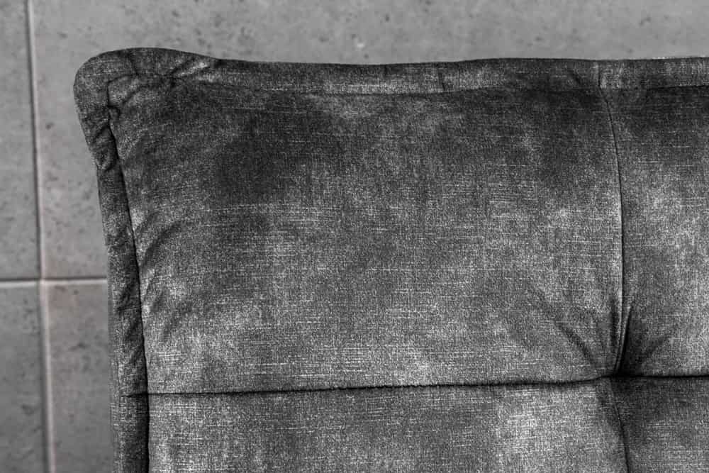 Modernes Schlafsofa JAZZ 190cm grau Samt 3-Sitzer Couch