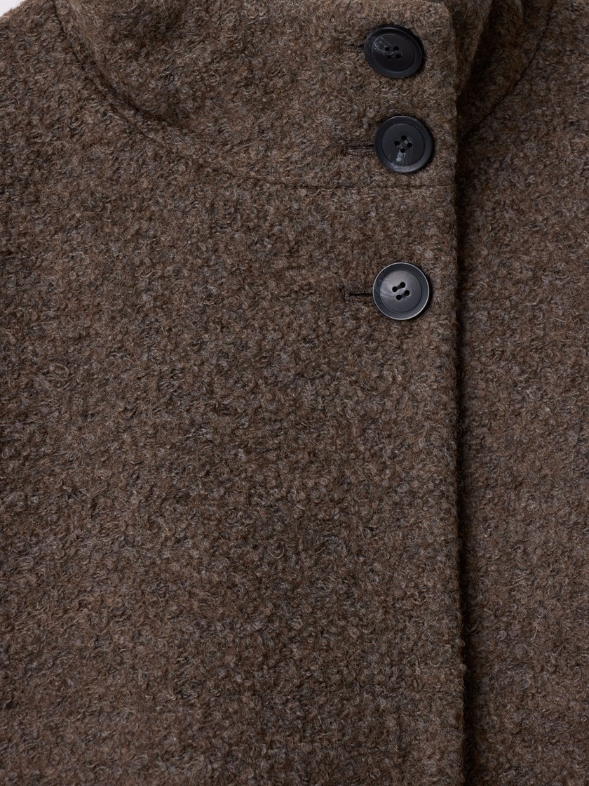 Marita boucle jakke Chocolate Brown