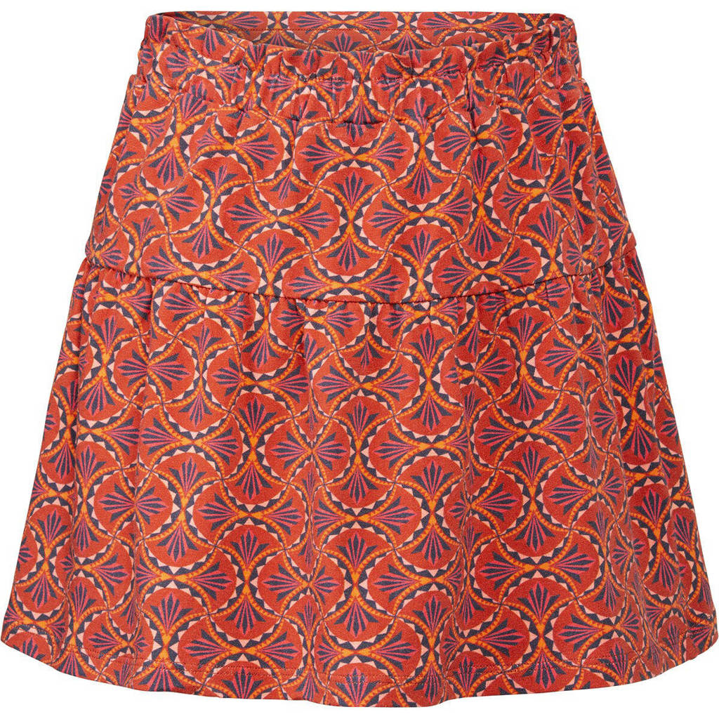 Chaos-and-Order rok met all over print oranje