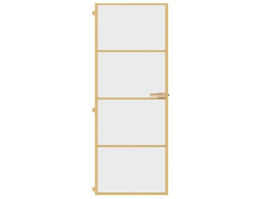 VIDAXL - Porte verre Porte intérieure mince doré 76x201,5 cm verre trempé alumini...