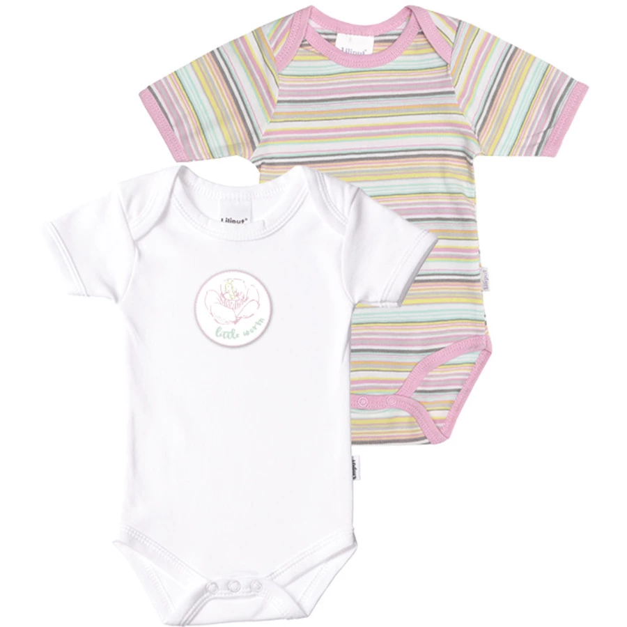 Liliput Kurzarm-Body 2er Pack rosa und weiß
