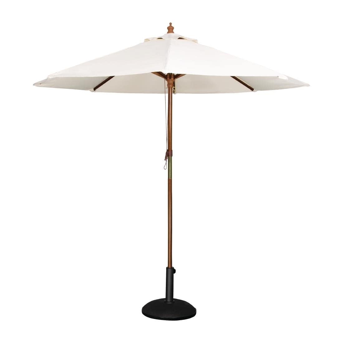 Bolero runder Sonnenschirm, Terrasse, Garten, Sonnenschutz, 3 Meter Durchmesser, Farbe: Creme, Größe: 2,37 (H) x 2,5 (Durchmesser) m, 38 mm Stangendurchmesser, Sockel separat erhältlich, CB513