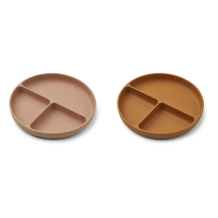 Liewood Assiettes Harvey en silicone- Set de 2 | Vieux Rose