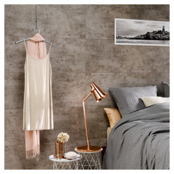 Dumawall+ wandtegel kunststof Dark cement 1,95m² 37,5x65cm 8 stuks