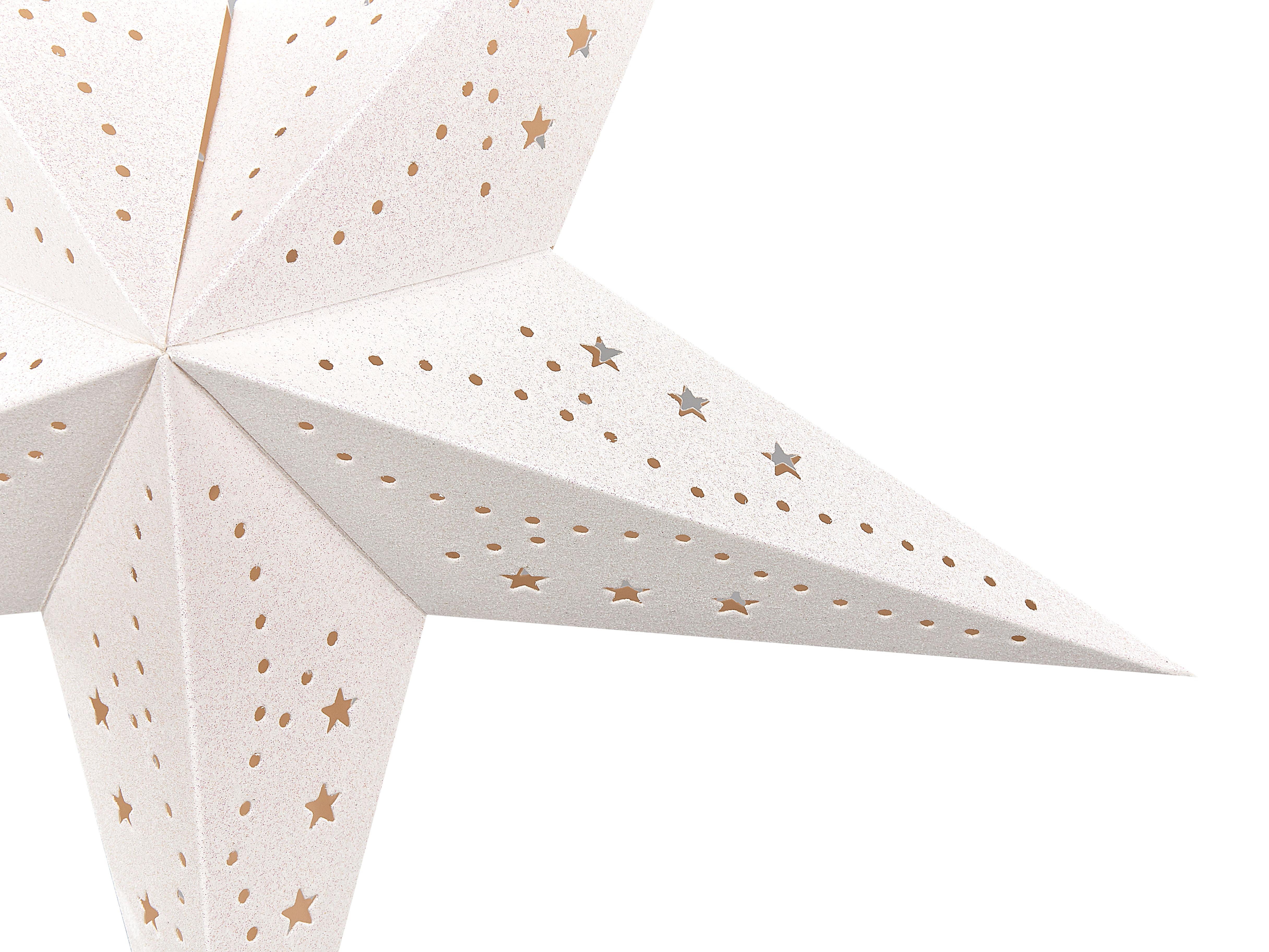 Set van 2 hangende decoraties LED MOTTI Ster 45 cm Wit