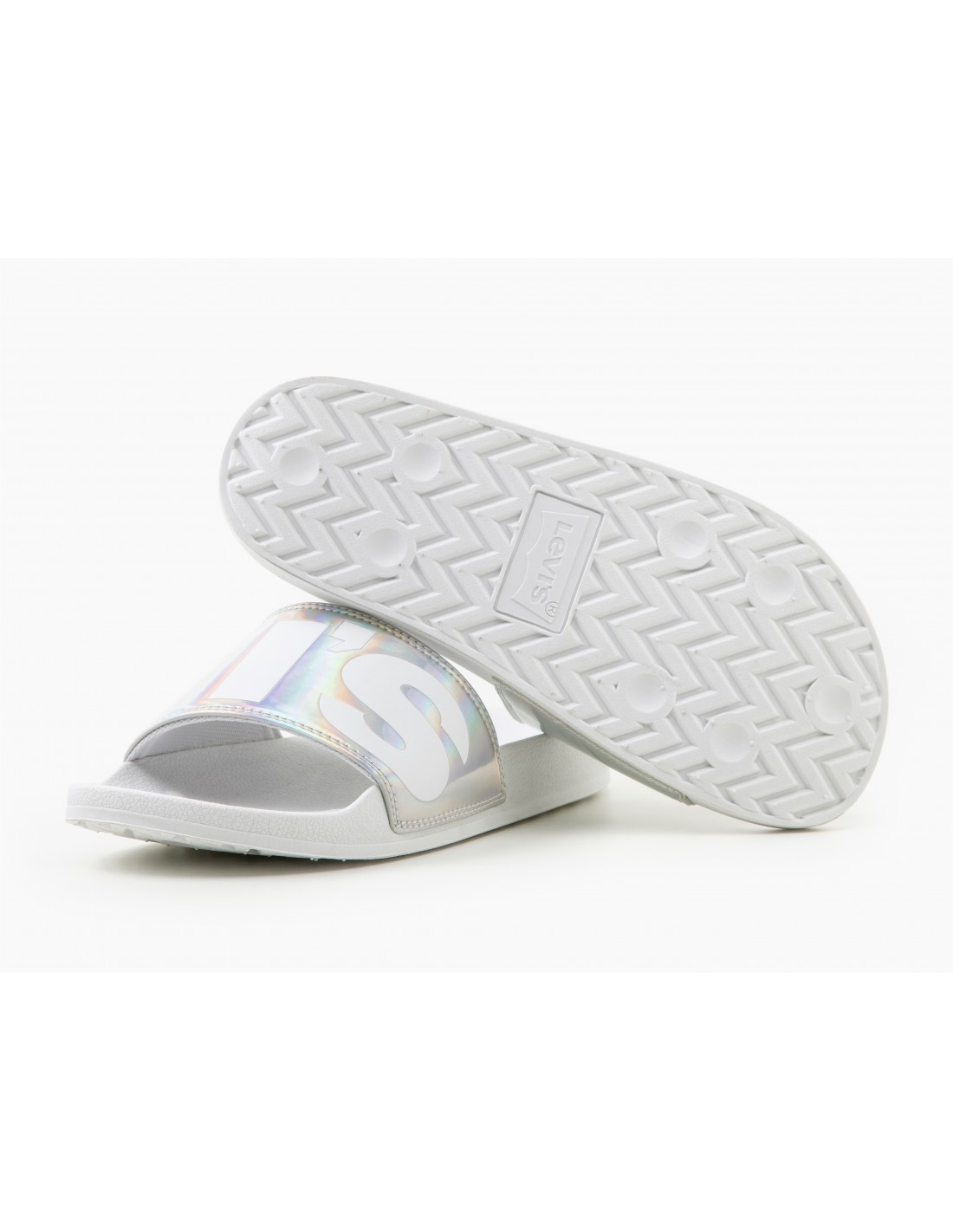 levi's Claquettes Femme June l s hologramme blanc