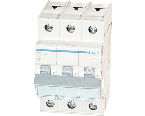 Hager MCN320 20A Miniatuurschakelaar C 3-polig