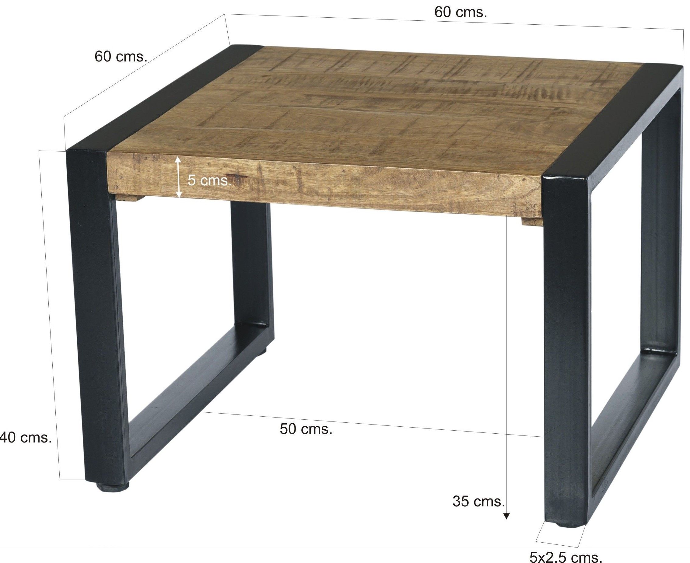 Salontafel Nairobi B60 x D60 x H40 cm