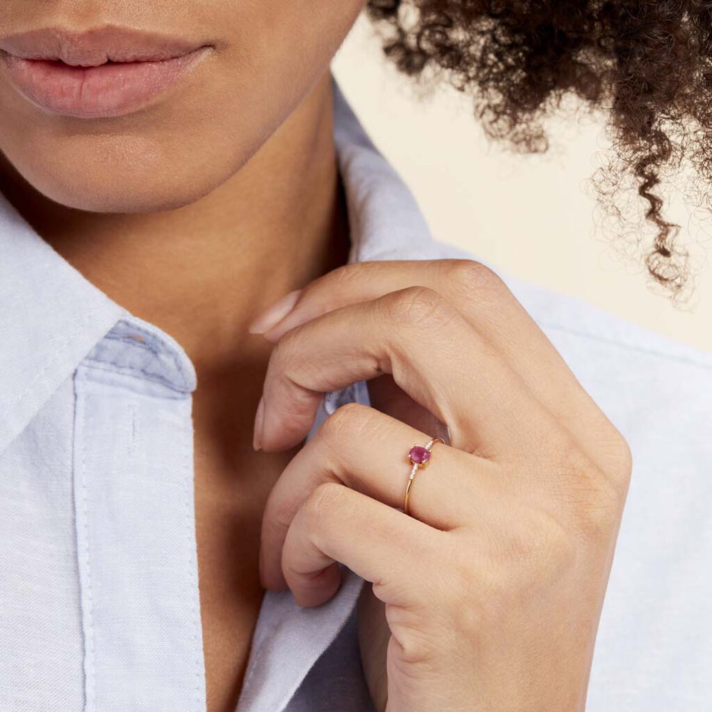 Bague Or Jaune Jehane Rubis Diamants