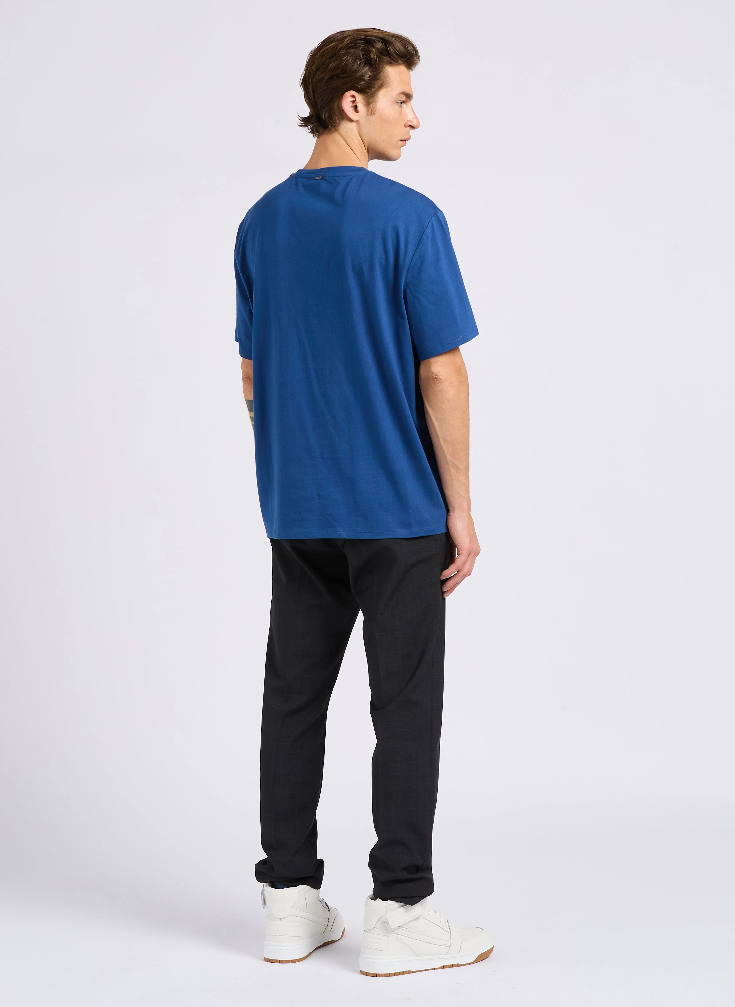 Pantalon de costume en laine mélangée| Gris