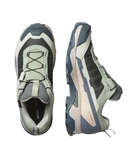 Salomon Women's X Ultra 5 GORE-TEX Seagrass/turbulence/tender Peach