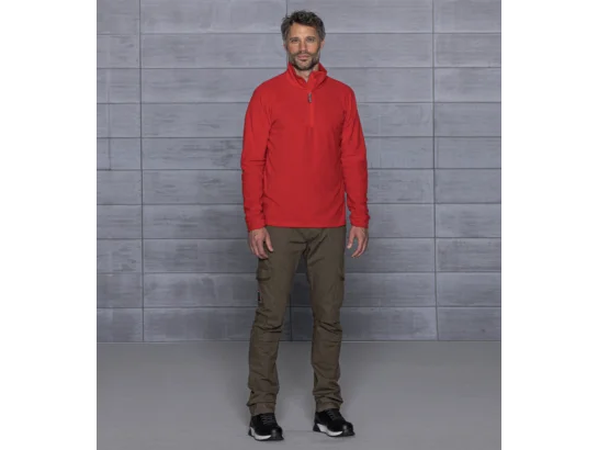 Sweat de travail zippé Job  Rouge