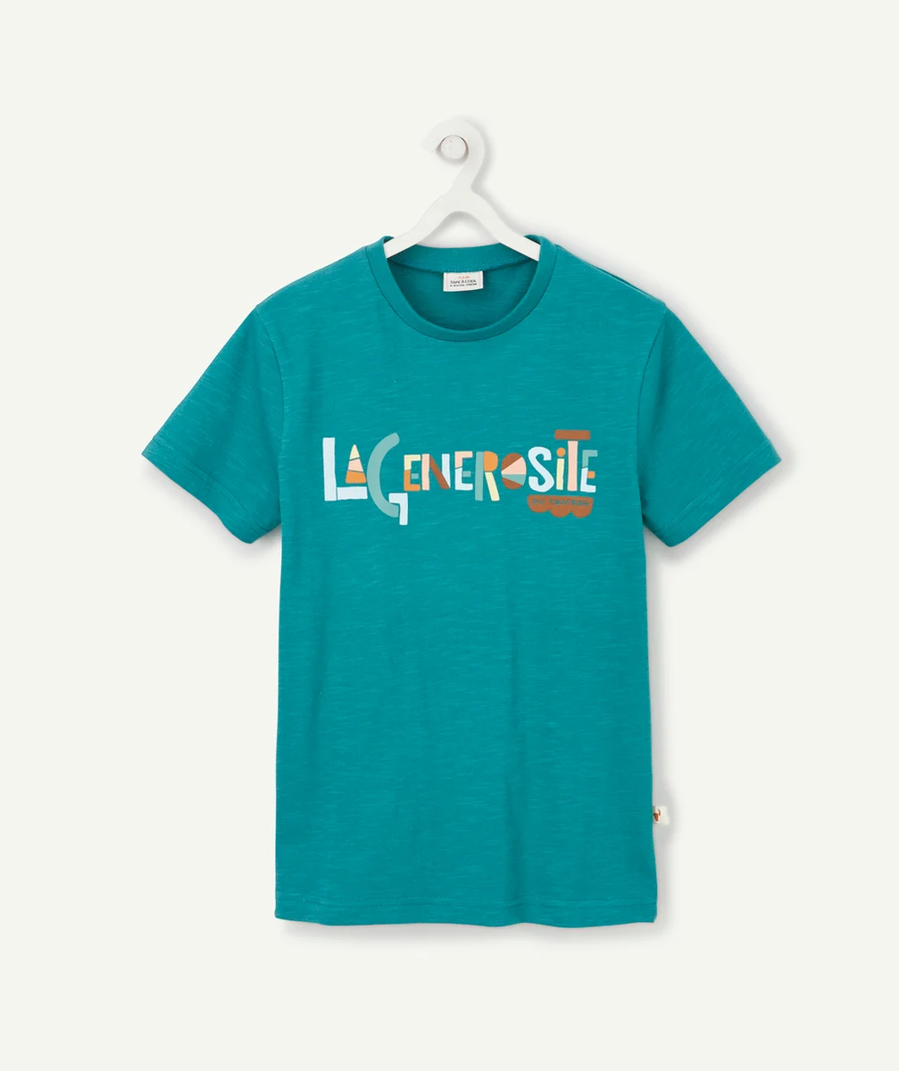 COSMIC VIBES - T-SHIRT VERT TAUREAU EN COTON BIO ENFANT
