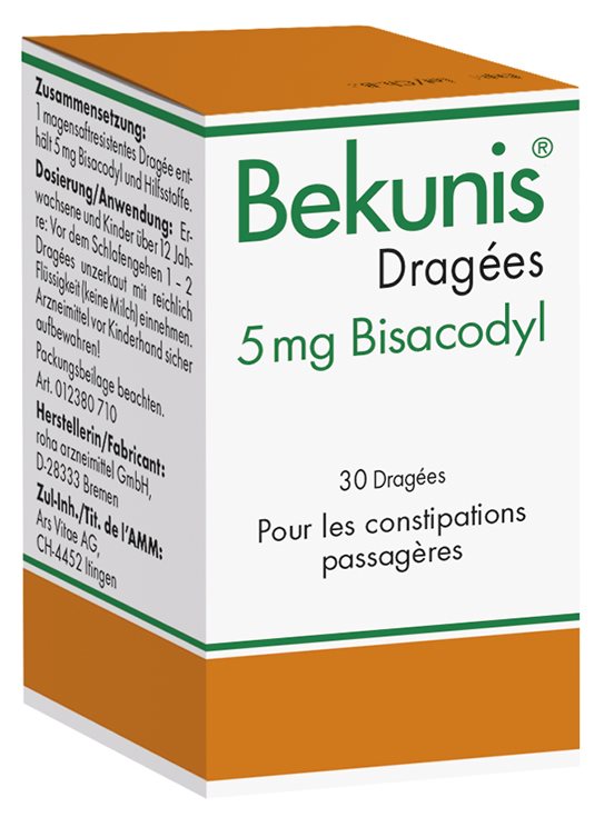BEKUNIS Dragées Drag 5 mg Bisacodyl Ds 30 Stk
