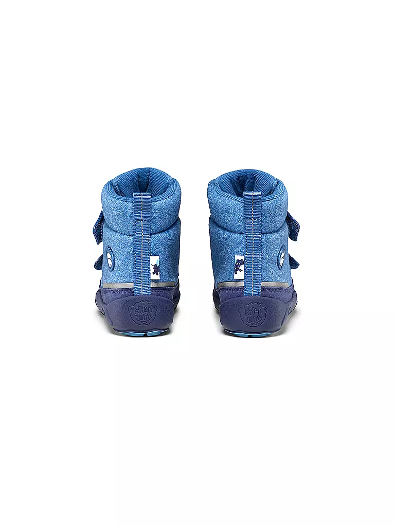 AFFENZAHN Kinder Winterstiefel WOLLE COMFY Elefant blau