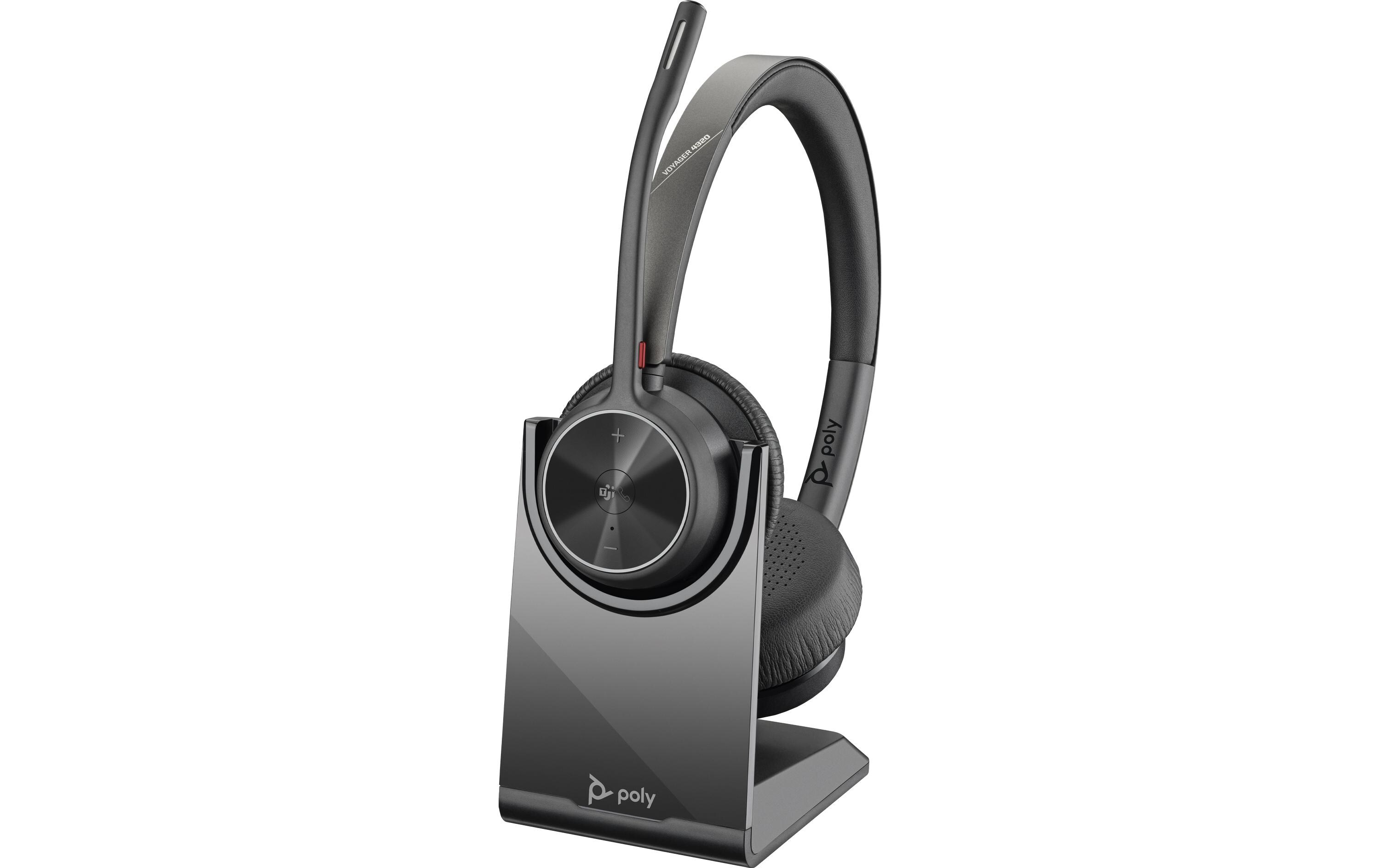 Headset Poly Voyager 4320 UC Duo USB-A, inkl. LadestationPoly Voyager Bluethootbüro-Headsets