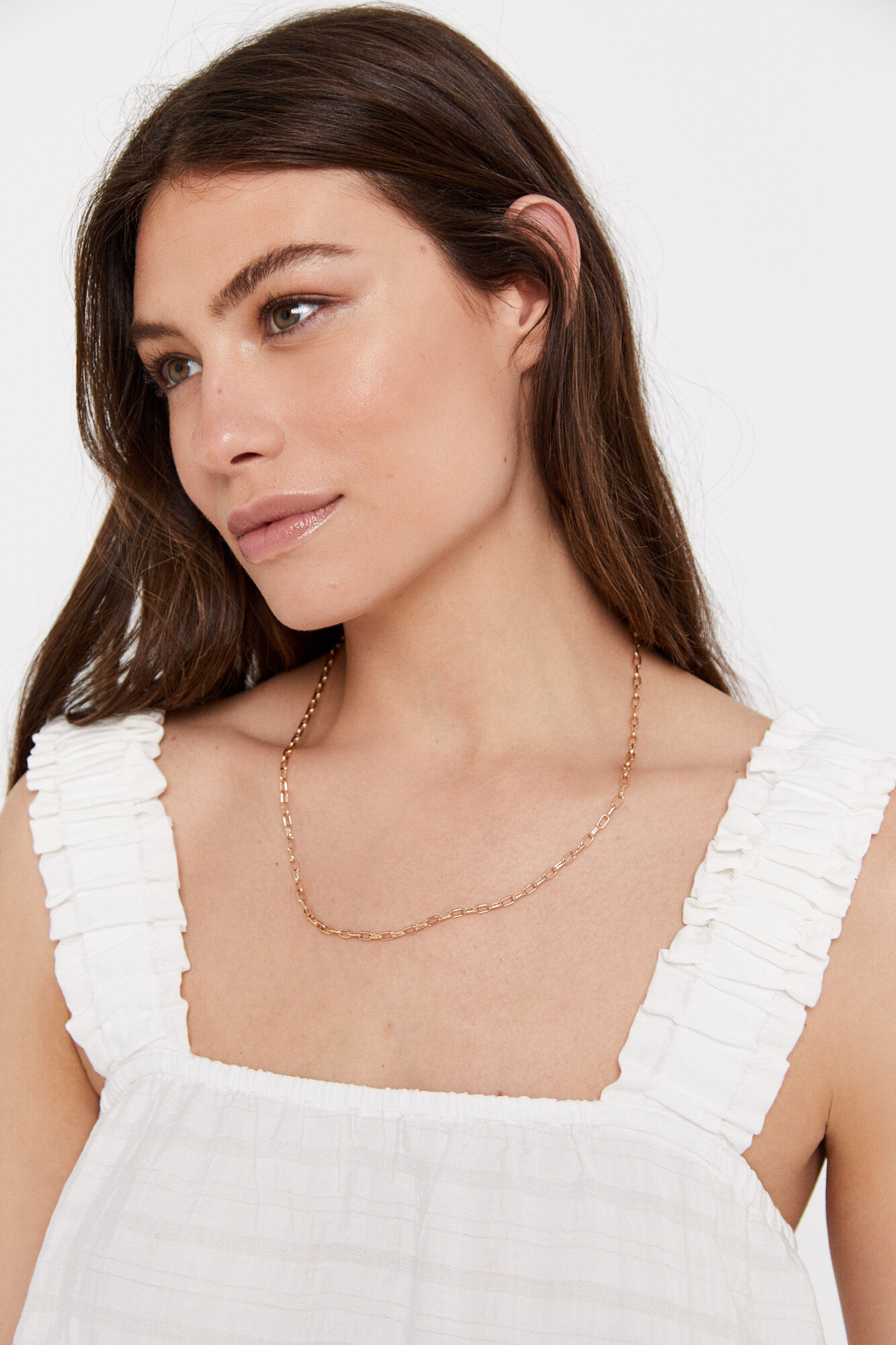 Vestido de alças finas - Branco