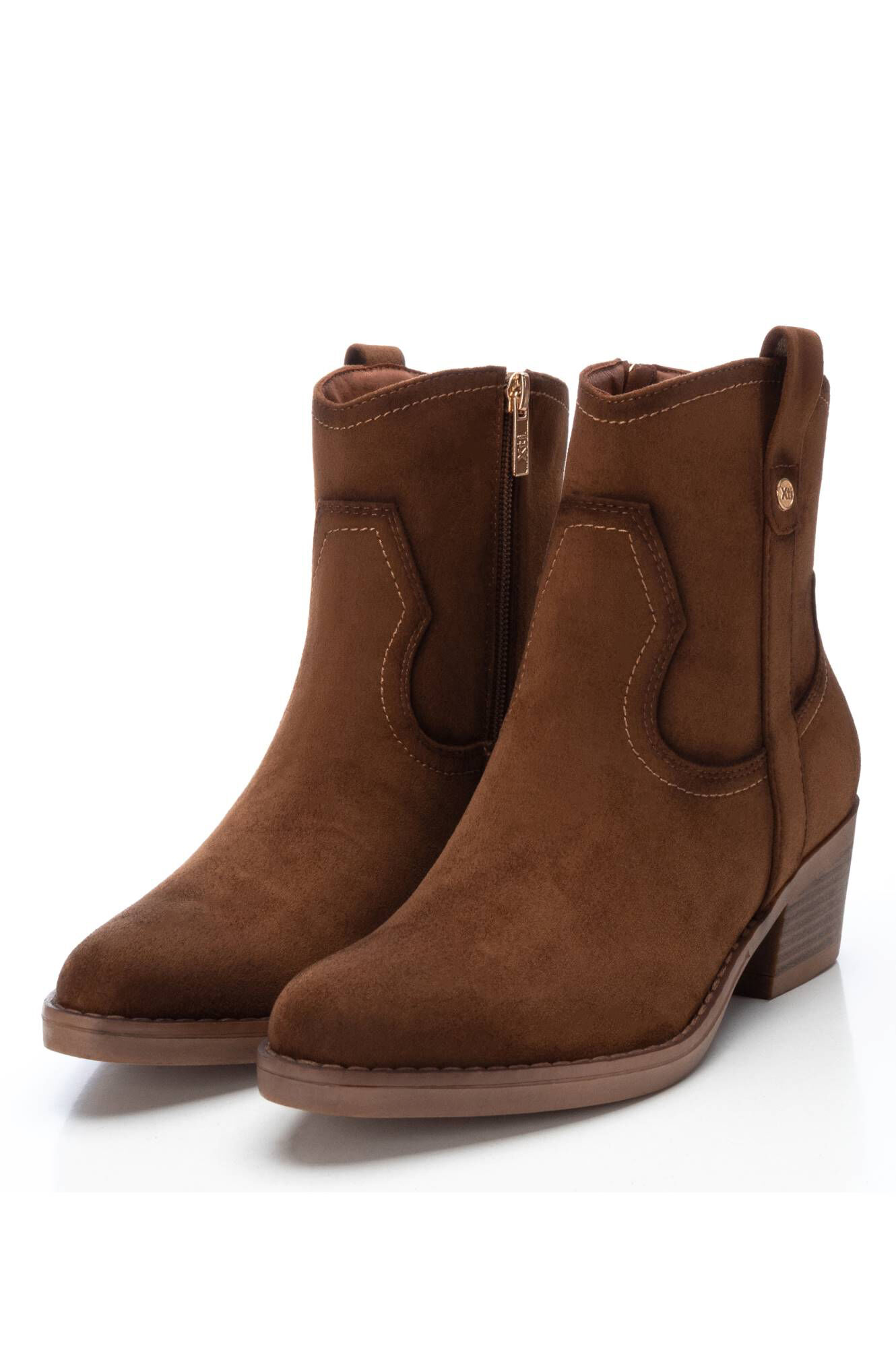 Botas de camurça femininas até o tornozelo