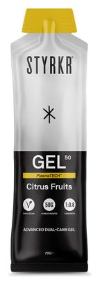 Gel énergétique Styrkr GEL50 Dual-Carb Agrumes - 72g