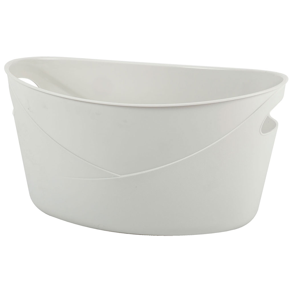 Corbeille à linge FLORA blanche 6L