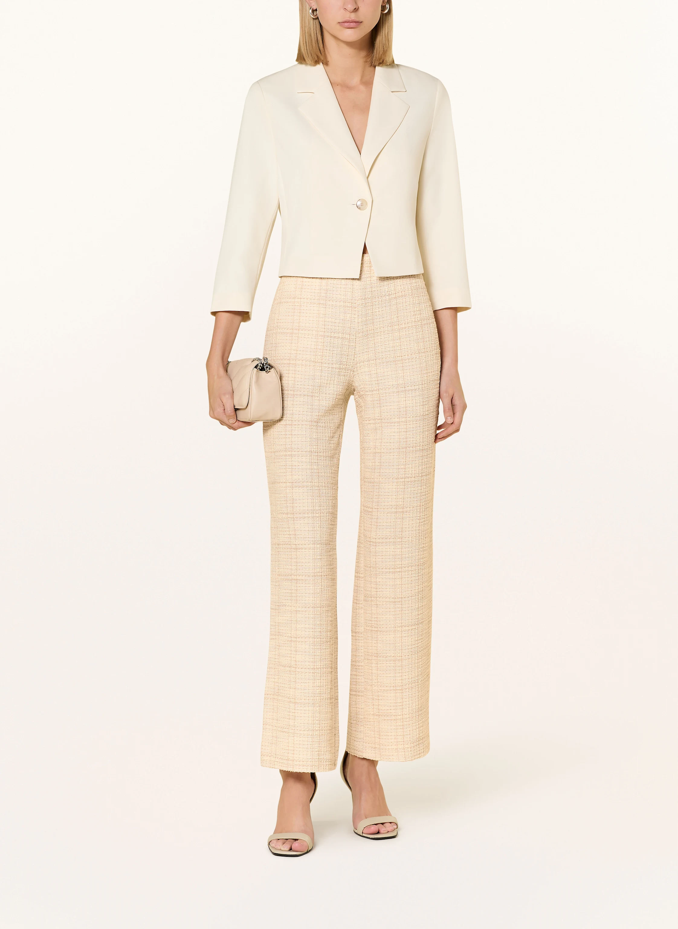 s.Oliver BLACK LABEL Marlenehose aus Bouclé