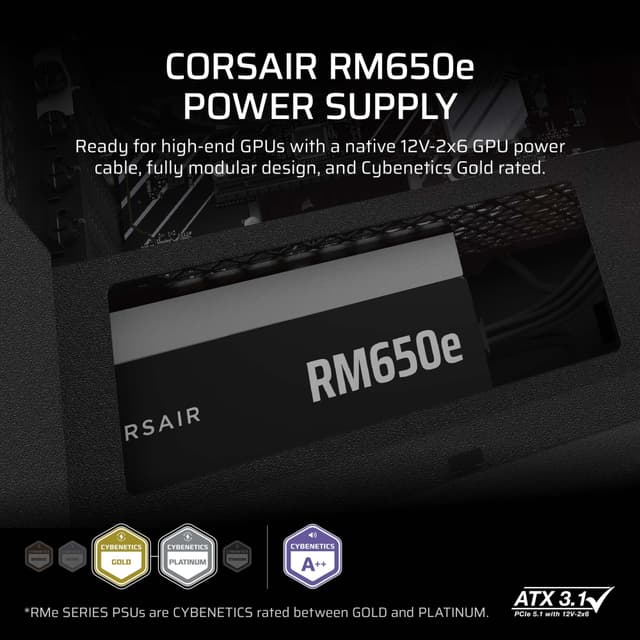 Corsair RM650e strømforsyning