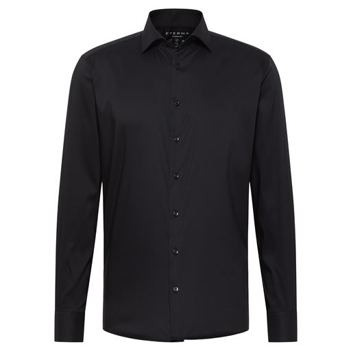 Eterna Langærmet Modern Fit Performance Skjorte, Sort, 43