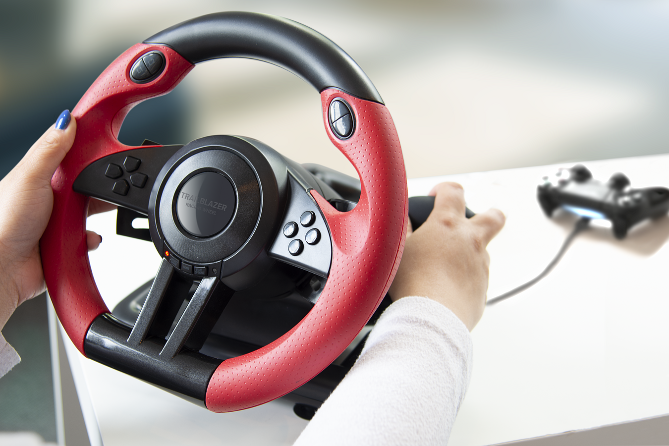 SPEEDLINK TRAILBLAZER Racing Wheel for PC/PS4/PS3/Xbox Series X/S/One/Switch/OLED, black