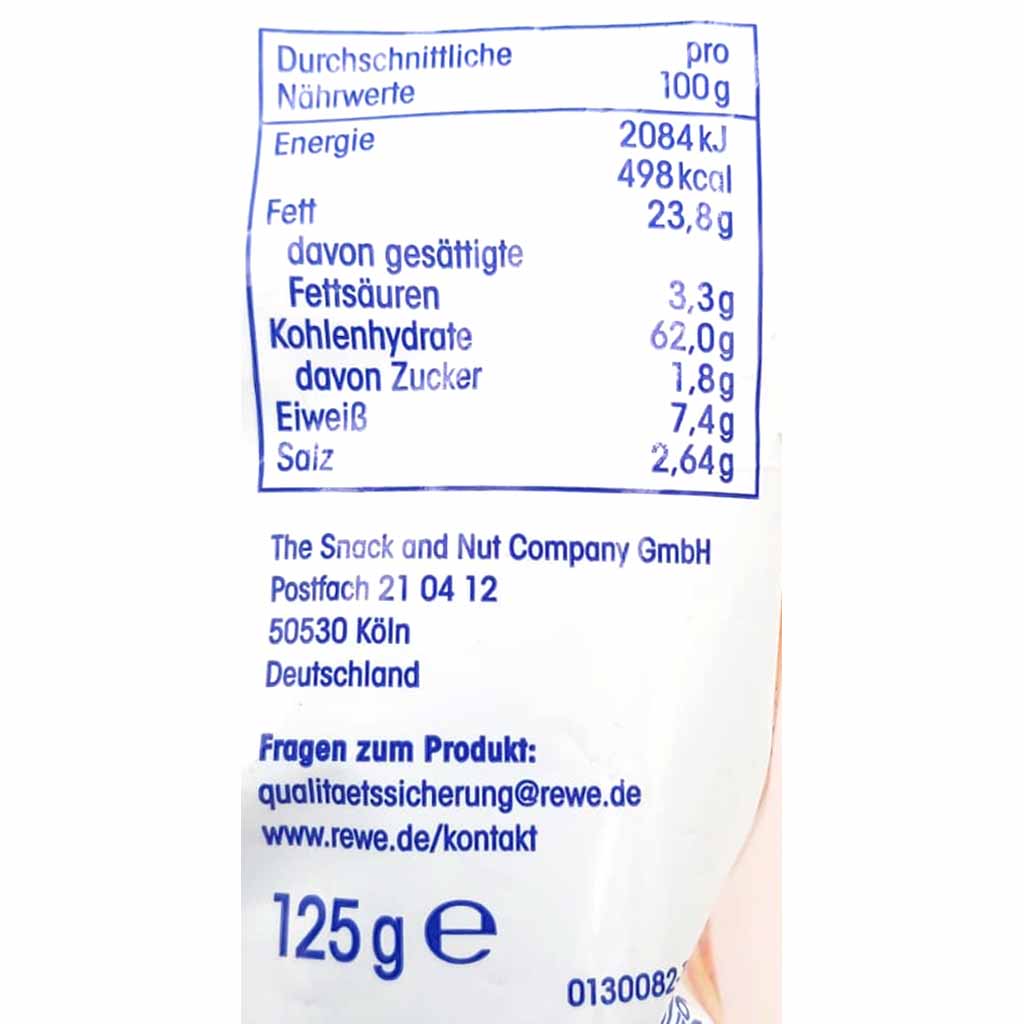ja! Bacon Mais-Reis-Snack Schinkengeschmack 125g MHD:17.5.25