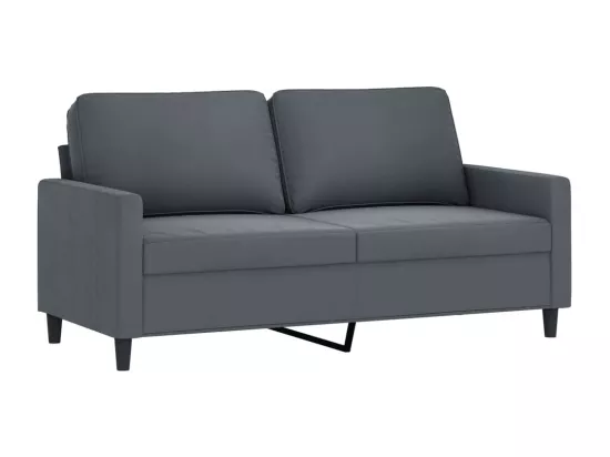 Ensemble de canapés 2 pièces avec coussins Gris foncé Velours