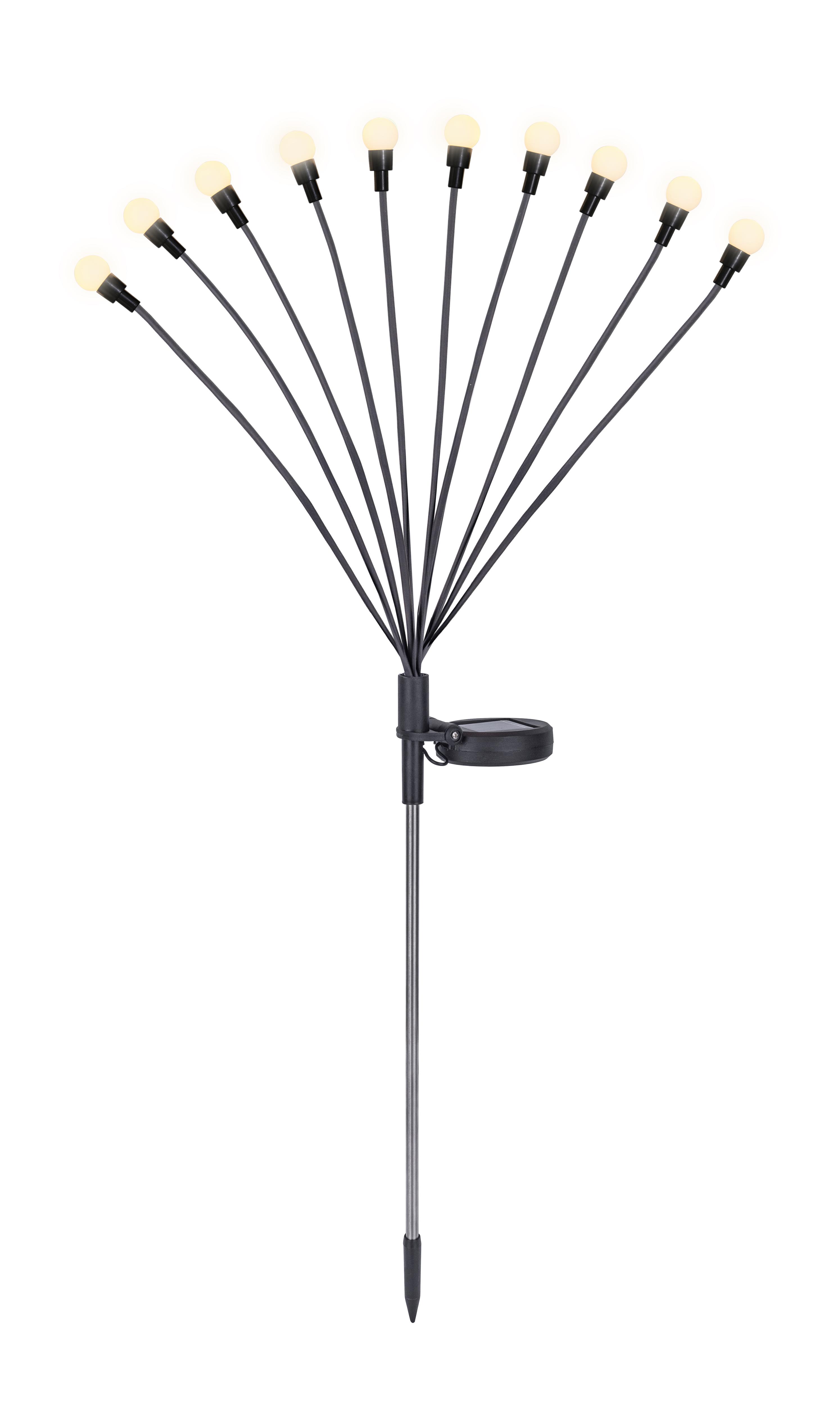 BOUQUET LUCIOLE SOLAIRE H.68CM 10 LED BLANC CHAUD