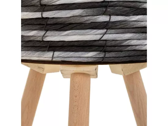 Jardinière en métal et fibre D25,5x16/39,5h cm