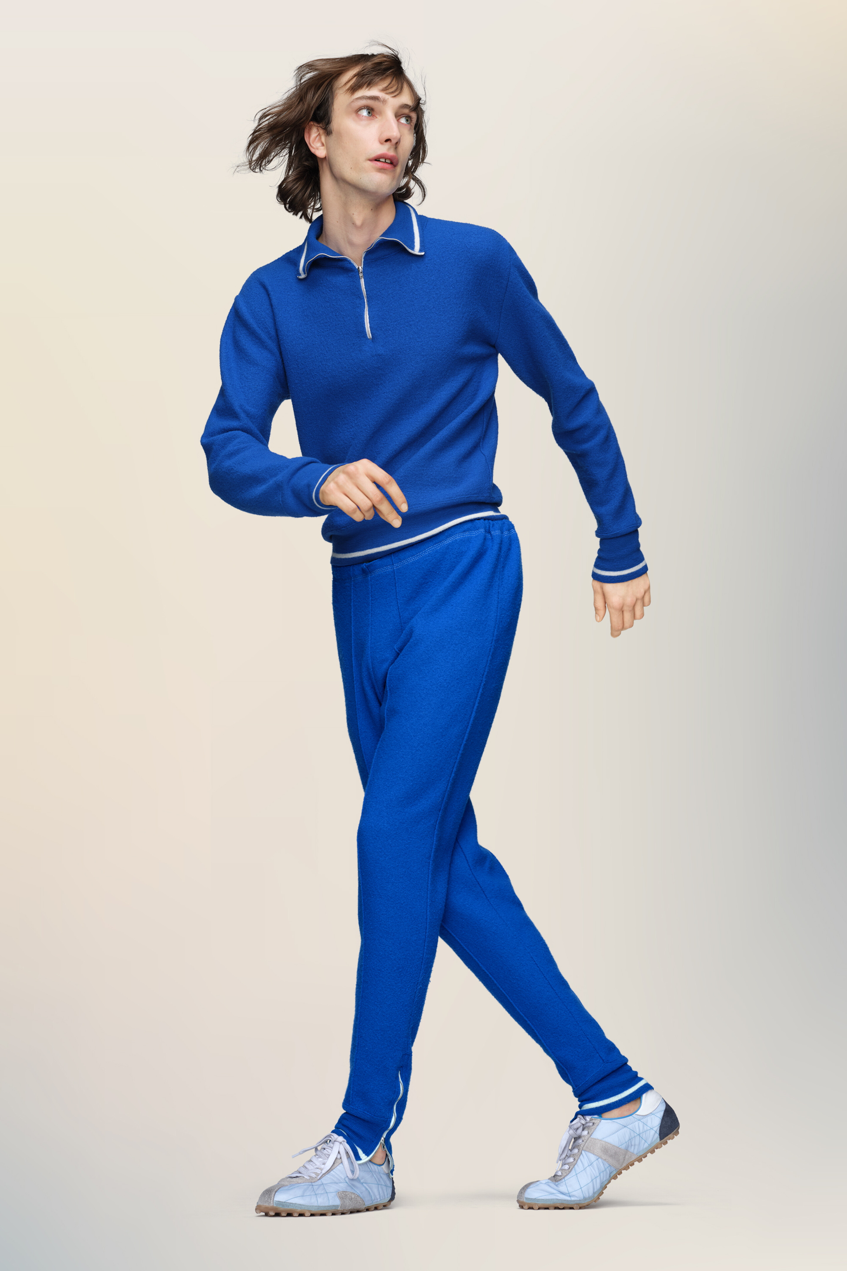 Pull en laine bleu pour homme