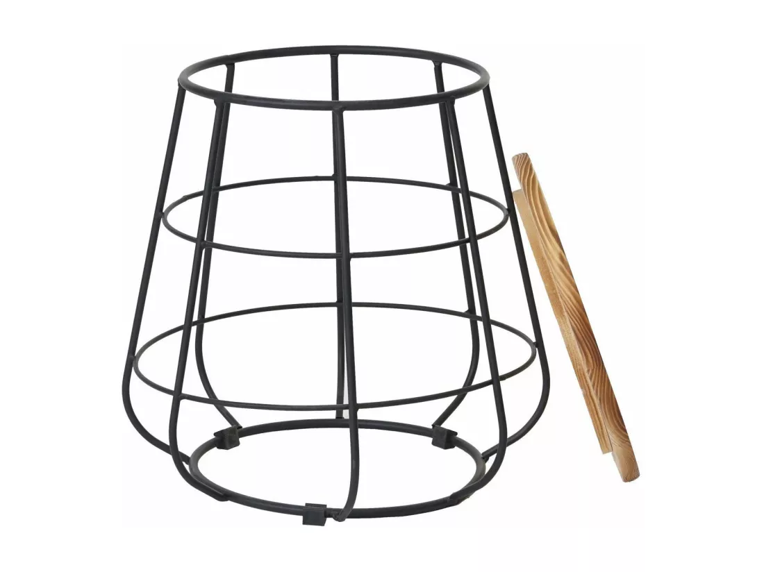 Table d'appoint table de bois marron 35 x 35 x 40 cm MDJ04119