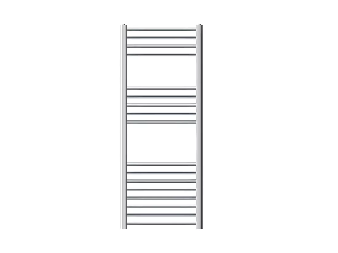 ECD Germany Sèche-Serviettes Design Sahara - 500 x 1200 mm - Chrome - Connexion Latéral - Forme Courbé - avec Kit Montage Mural - Tige Chauffante Non Inclus - Radiateur pour Salle de Bain