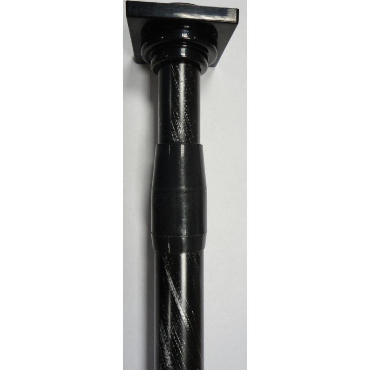 TRINGLE EXTENSIBLE ENTRE MURS D22 110 200CM NOIR ET ARGENT